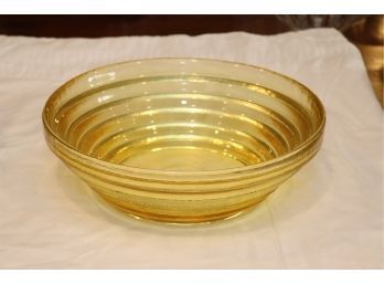 Vintage Layered Amber Glass Bowl (G-49)