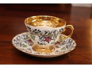 Vintage Rosina Bone China Made In England Tea Cup And Saucer (G-20)
