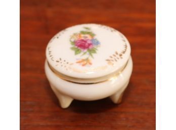Vintage Porcelain Covered Trinket Jar (G-76)