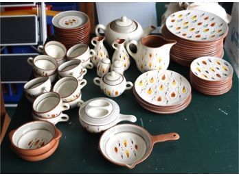 Huge Set Of  Mid-Century Stangl Pottery Amber Glo (S-28)