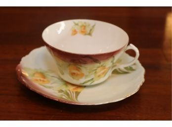Vintage RKG Austria Porcelain Teacup And Saucer (G-21)
