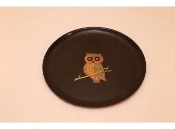 Vintage Couroc Of Monterey Products Owl Plate (B-12)