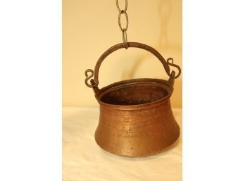 Antique Copper Cauldron (S-67)