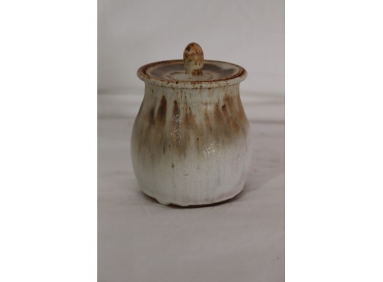 Vintage Stoneware Covered Jar (D-97)