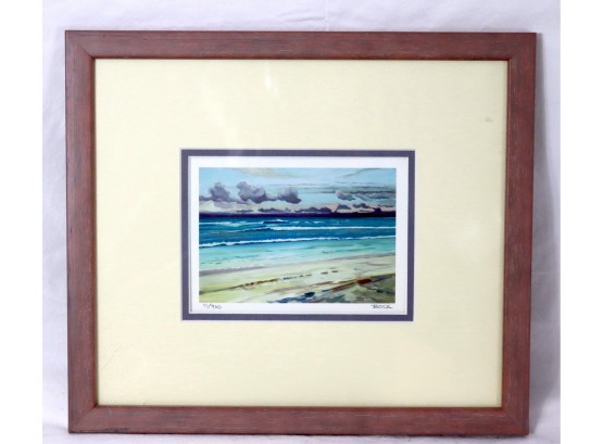 Framed Signed And Numbered Seascape By Bock (D-92)