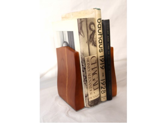 Vintage Wooden Mid-century Bookends (r-3)