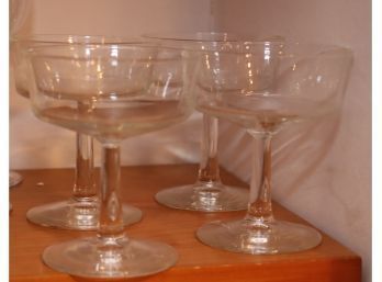 Set Of 4 Scherbert Champagne Daiquiri Glasses