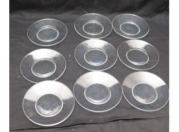 Set Of 9 Glass Plates (D-50)