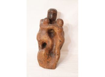 Carved Wooden Motherhood Fertility Statue (R-14)