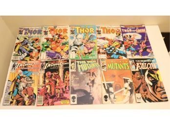 Marvel Comic Book Lot: Thor, Indiana Jones, The New Mutants The Falcon (C-9)