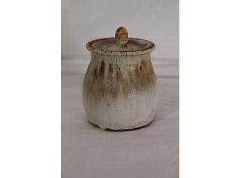 Vintage Stoneware Covered Jar (D-97)