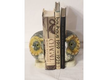 Vintage Marble Owl Bookends (R-2)