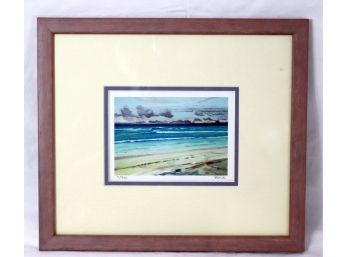 Framed Signed And Numbered Seascape By Bock (D-92)