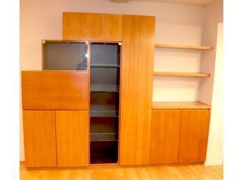Awesome Wooden Built In Wall Unit