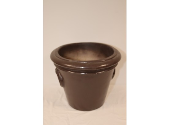 Large Brown Ceramic Flower Pot. Planter (B-67)