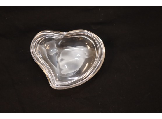 Elsa Peretti Tiffany & Co. Heart Glass Covered Trinket Jar (B-30)