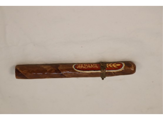 Vintage Peint Main Limoges Trinket Box Habana Cigar (A-89)