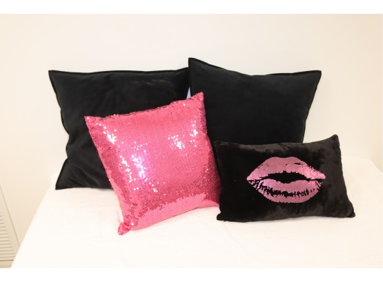 Black And Pink Throw Pillows