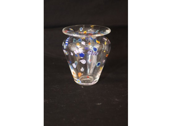 Signed Artglass Vase (B-40)