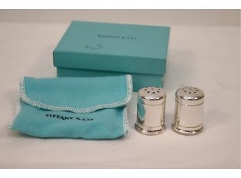 Pair Of Tiffany & Co. Sterling Silver Salt & Pepper Shakers W/ Box & Pouches Made In Germany (B19)