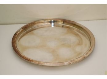 Calvin Klein Swid Powell Round Silver Plate Tray (P-5)