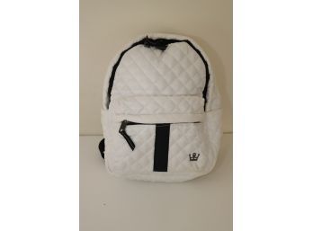 Oliver Thomas White Quilted Backpack (P-24)