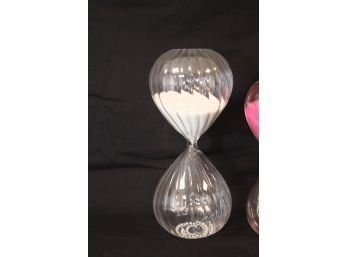 Pair Of Glass Hourglasses (B-41)