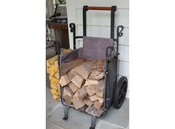 Firewood Transporting Cart With Wood (F-2)