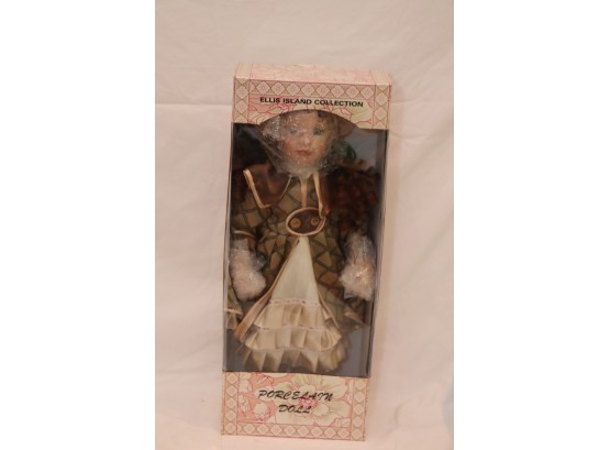 New In Box  Ellis Island Collection Porcelain Doll Rebecca (K-87)