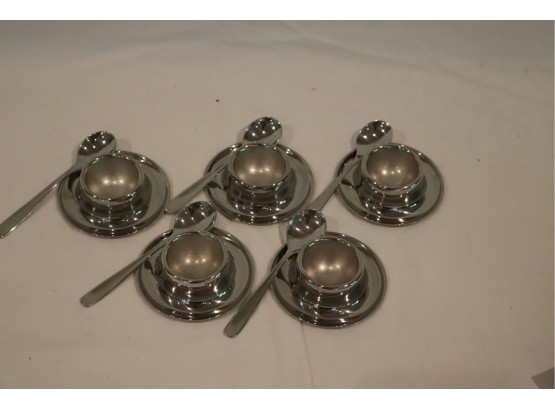 5 Stainless Steel Bowl Plate Spoon Sets