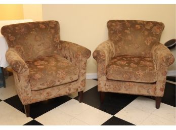Pair Of Upholstered Armchairs (A-56)