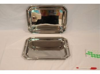 Pair Of Stainless Steel Trays (K-35)