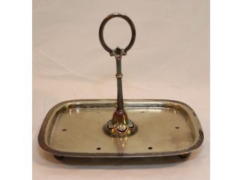 Small Silverplate Tray W/ Handle (K-76)