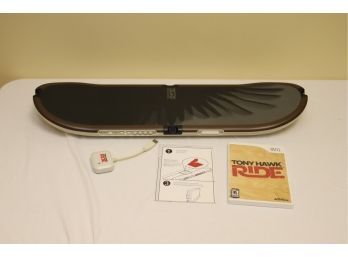 Tony Hawk Ride Wii Game W/ Skateboard And Dongle. (A-50)