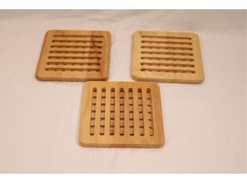 3 Wooden Trivets (K-45)