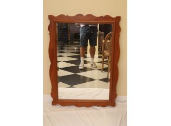 Wood Framed Wall Mirror (A-6)