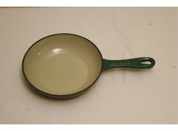 Green Le Creuset Cast Iron Skillet Frying Pan  (A-37)