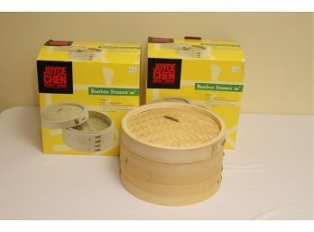 Pair Of Joice Chen Bamboo Steamers 10 Inch (A-14)