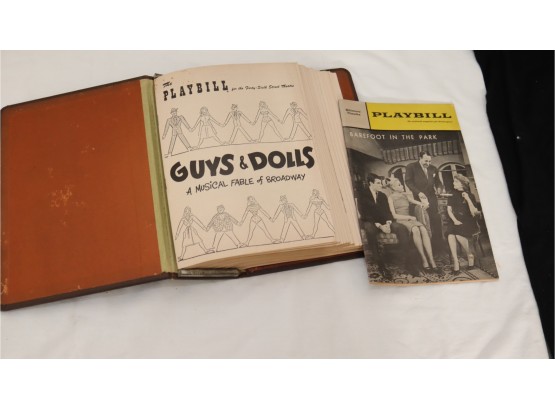 Assorted Vintage 1950's Playbills In Leather Binder (T-28)