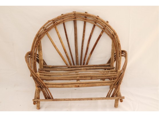 Small Belt Wood Branch Doll Display Bench (P-36)