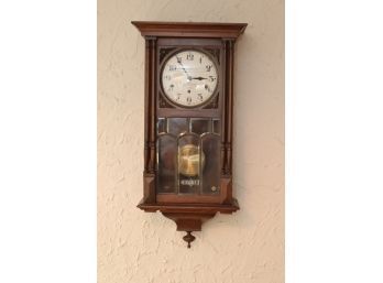 Antique Vedette French Wall Clock Procure Generale 1a5 Rue De Mezieres Paris (T-3)