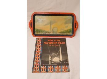 Vintage New York Worlds Fair Tray And Souvenir Picture Book