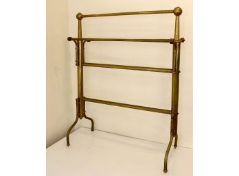 Vintage Brass Quilt Blanket Rack Stand Holder