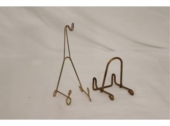 Small Vintage Brass Display Stands (T-25)