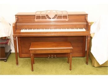 Vintage Primrose By Sohmer Upright Piano And Bench (P-91)