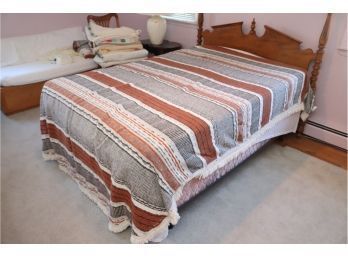 Pair Of Matching Woven Striped Blankets (G-30)