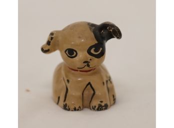 VINTAGE HUBLEY CAST IRON Hand Painted Dog Paperweight Figurine (T-23)