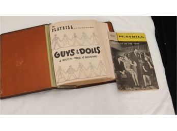 Assorted Vintage 1950's Playbills In Leather Binder (T-28)