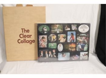 New In Box The Clear Collage Picture Frame By Burnes Of Boston (T-39)