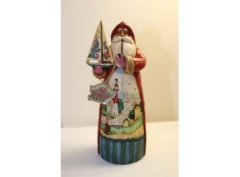 JIM SHORE Heartwood Creek'A Ship Sails Is Bearing Gifts Santa Figurine #112239